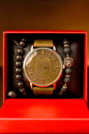 Noutati - Set Ceas + Bratari barbatesti - Golden Maze Set