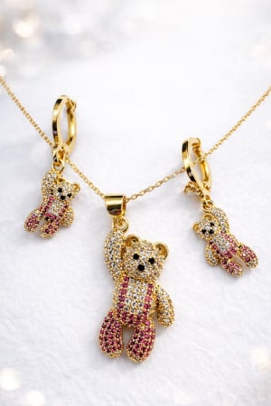 NOUTĂȚI - Set colier + cercei Elara Glow