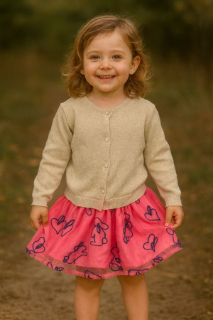 Îmbrăcăminte copii - Set fetite bluza + fusta - Golden Bunny