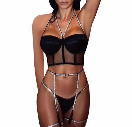 Chiloti - Set Lenjerie Seraphine - Negru