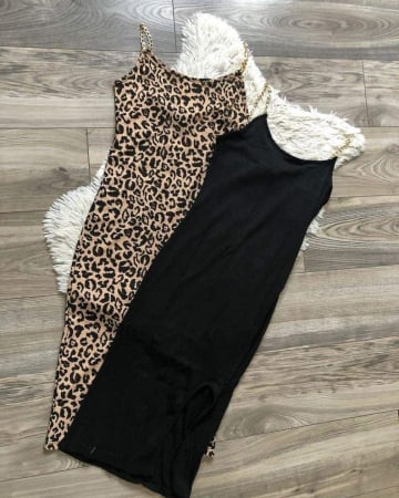 Set rochii 1+1 GRATIS Georgia negru si animal print [0]