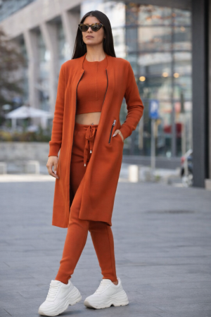 Trening 3 piese tricot - Caramiziu [2]