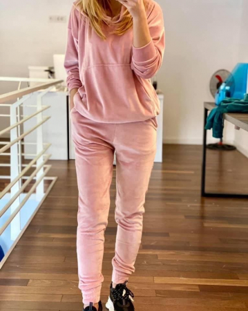 Treninguri si Compleuri - Trening catifea- PINK