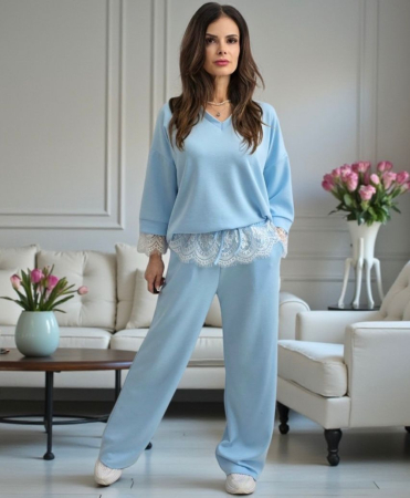 Noutati - Trening elegant cu detalii din dantelă – Mint Lace Set