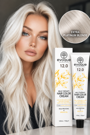 Vopsea de par profesionala EXTRA PLATINUM BLONDE - S.U.A. (12.0) - EVOQUE PROFESSIONAL [1]