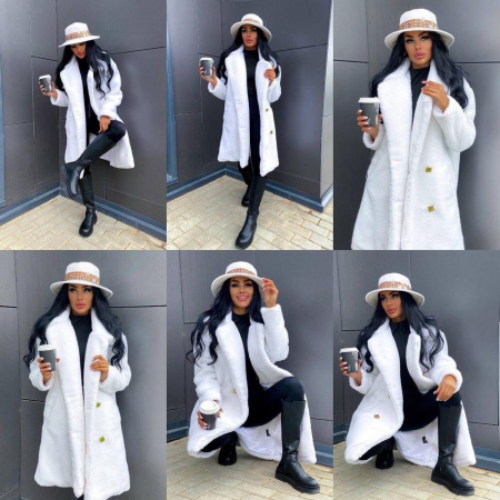 Geci si jachete - Palton Sara Alb