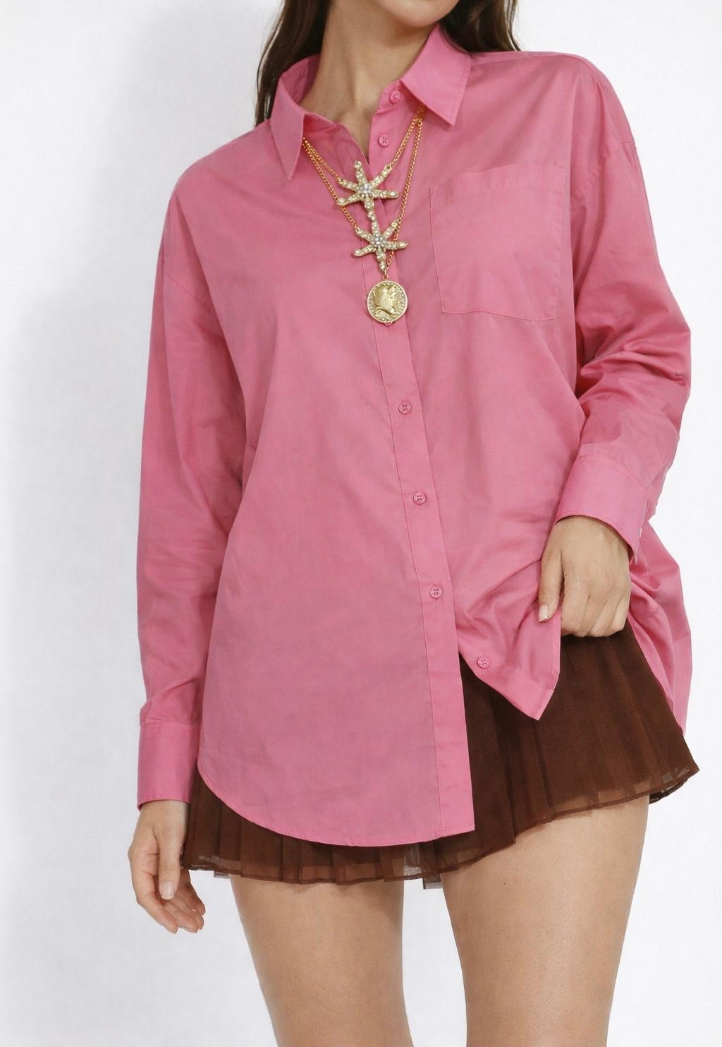 blush cremos Camasa oversized din bumbac - Blush Edition XL, Roz Pudra