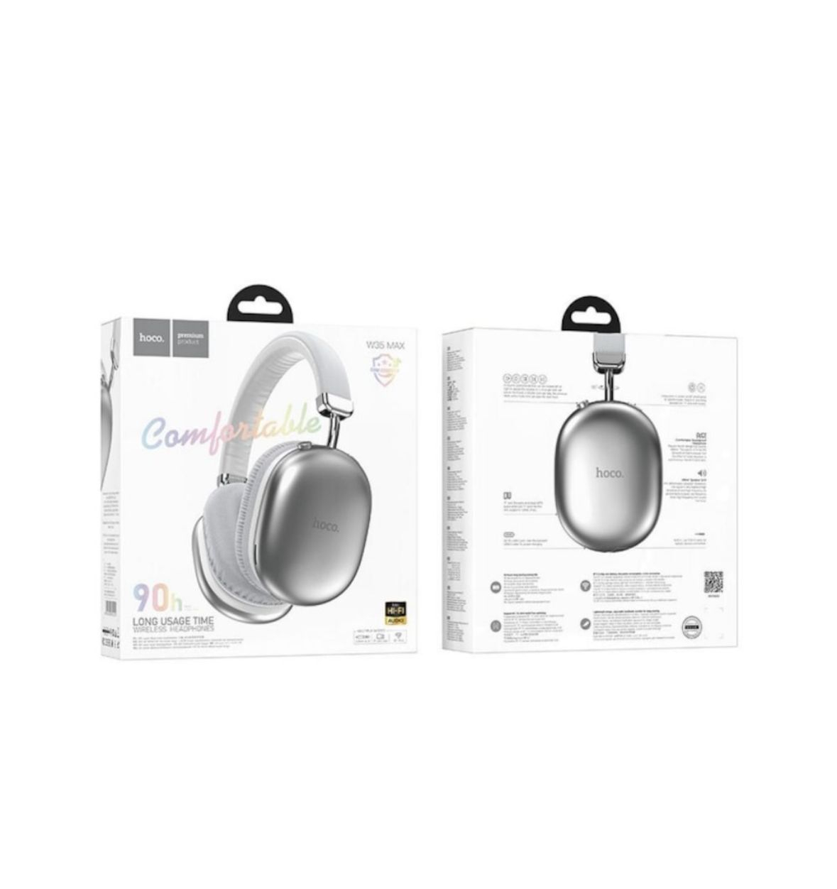 Casti Wireless Hoco (W35 Max), Over Ear, BT 5.3, Stand-By 200h, 800mAh Gri