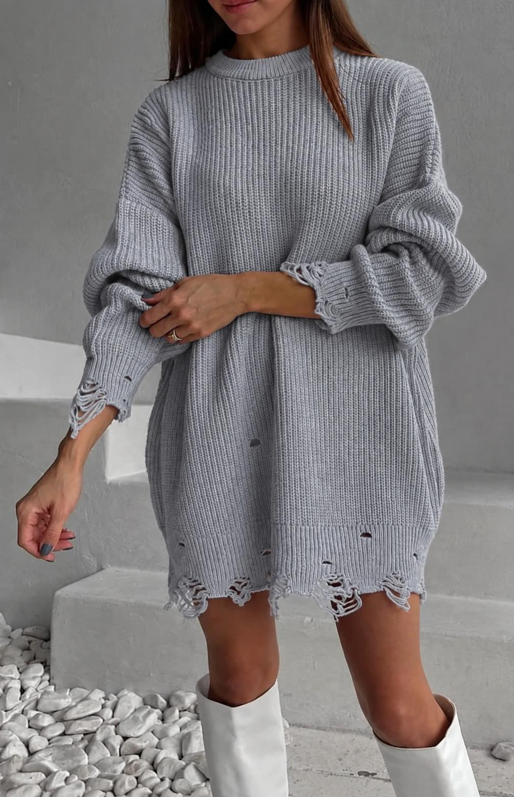 Rochie-pulover Ducatty - Gri S, Gri