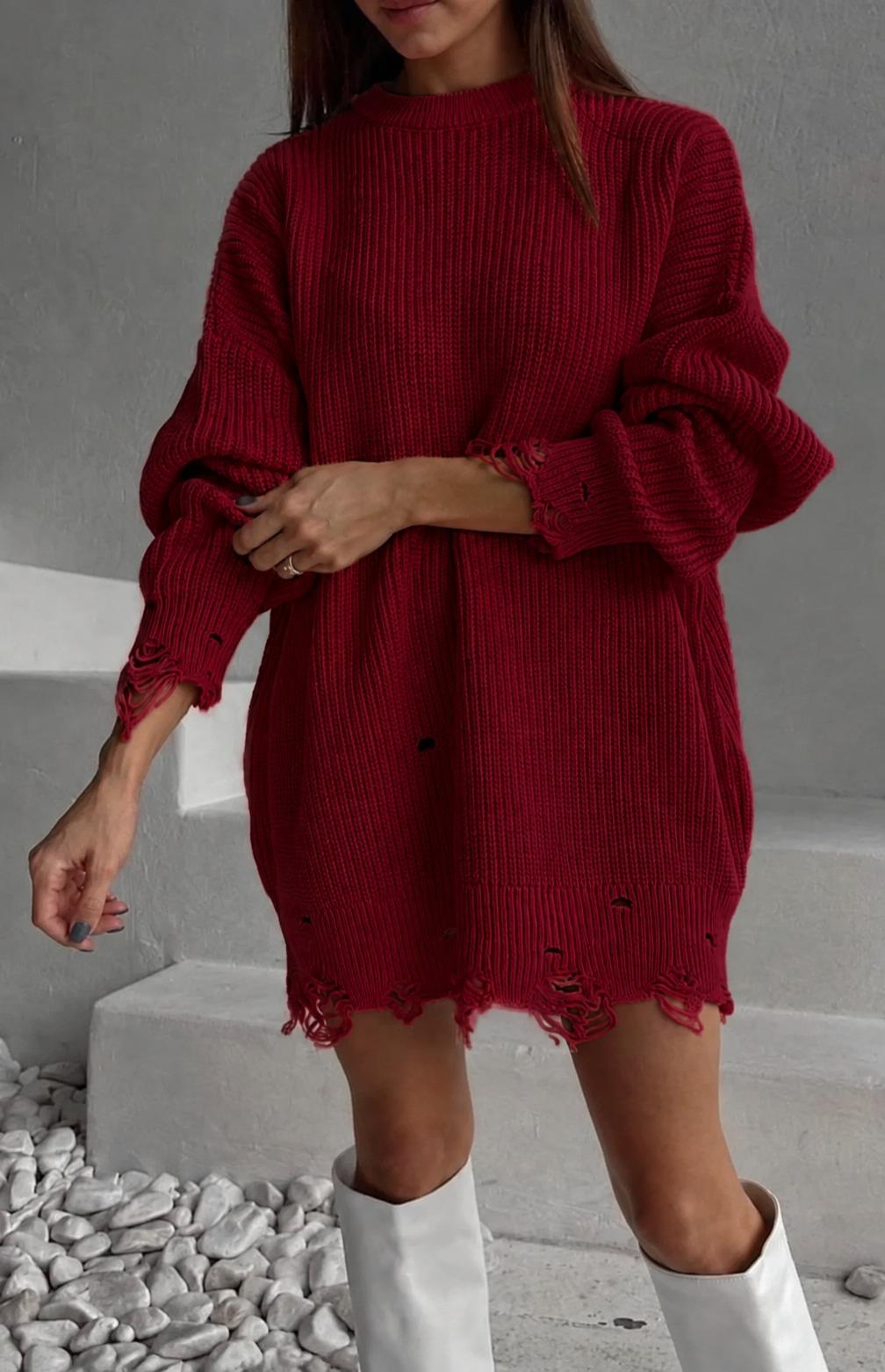 Rochie-pulover Ducatty - Visiniu M, Visiniu