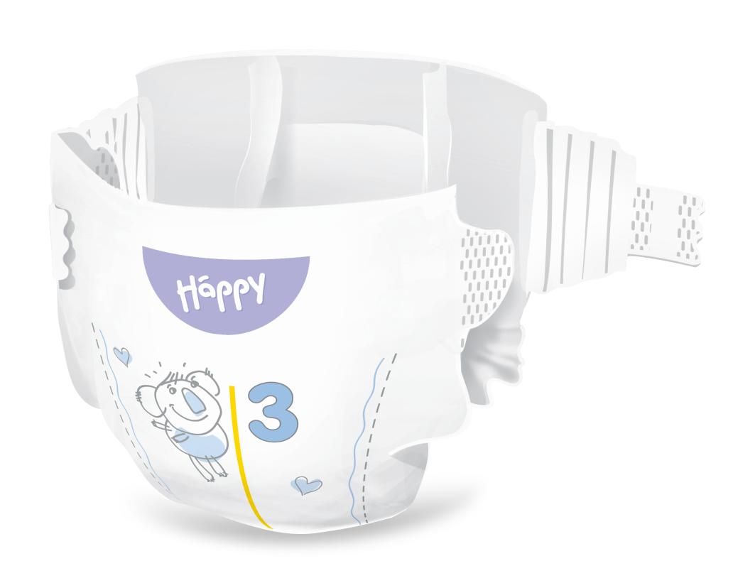 Scutece Happy 3 Big Pack Midi 5-9 kg 70 buc. [2]