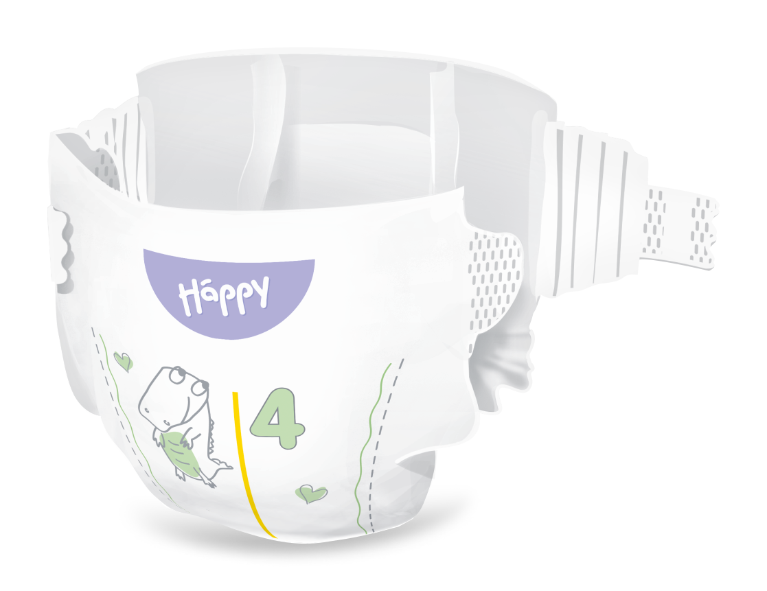 Scutece Happy 4 Big Pack 8-14 kg 62 buc [2]