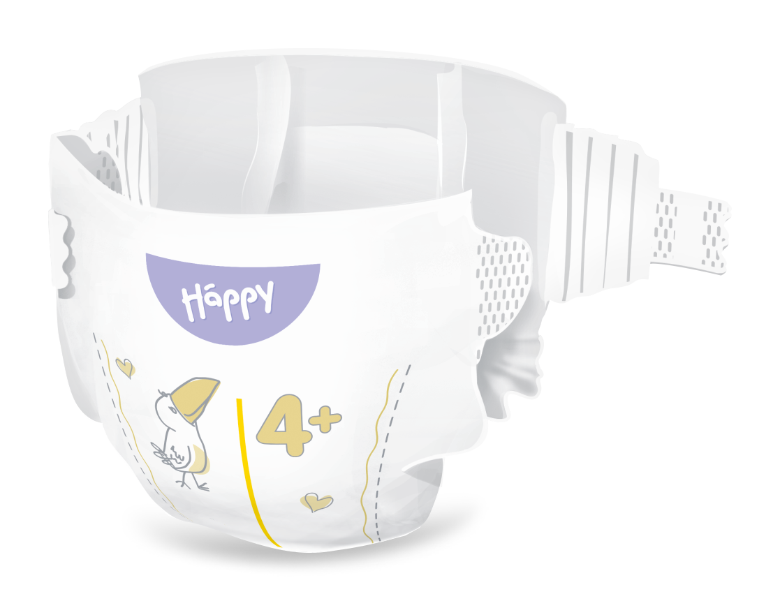 Scutece Happy 4+ Big Pack Maxi 9-15kg 56 buc. [2]