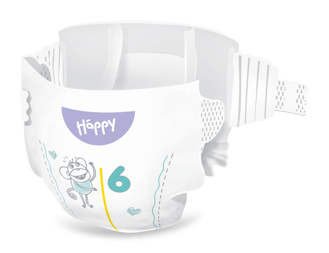 Scutece Happy 6 Big Pack Junior Extra 15 kg+48 BUC [2]