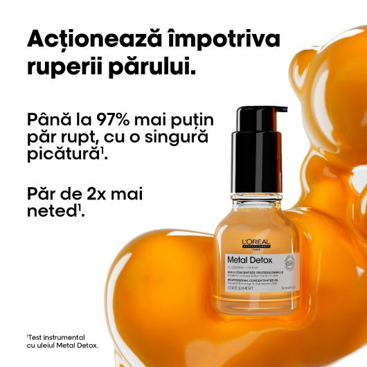 Ulei de par L'Oreal Professionnel Metal Detox, cu sistem anti-depunere a metalelor, 50 ml [2]
