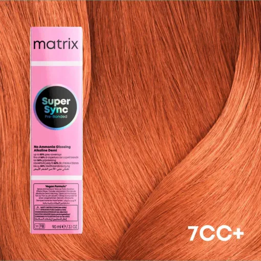 Vopsea Matrix Color Sync 7CC+ Blond Mediu Cupru Cupru 90 ml [2]