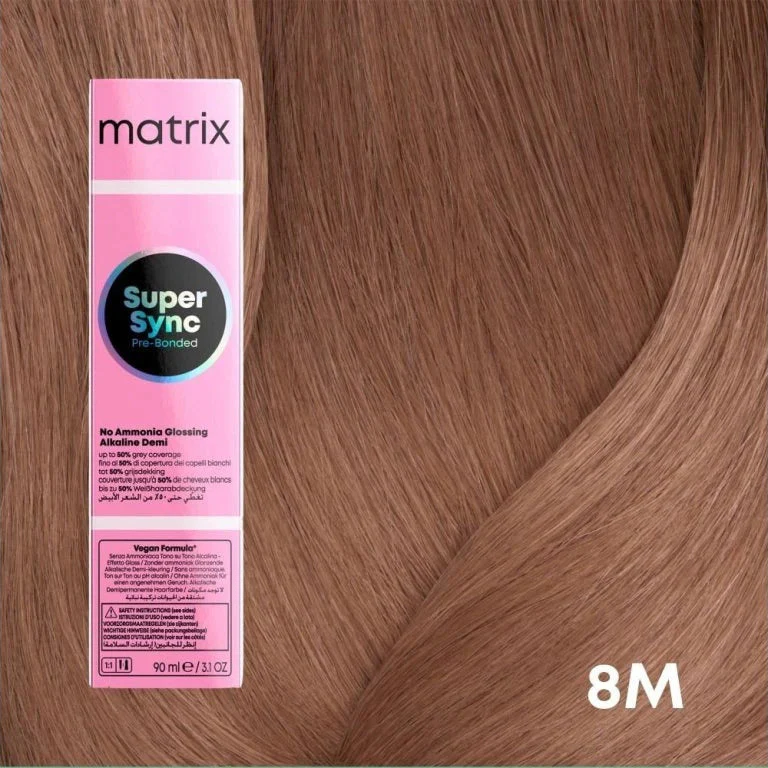 Vopsea Matrix Color Sync 8M Blond Deschis Moca 90 ml [2]
