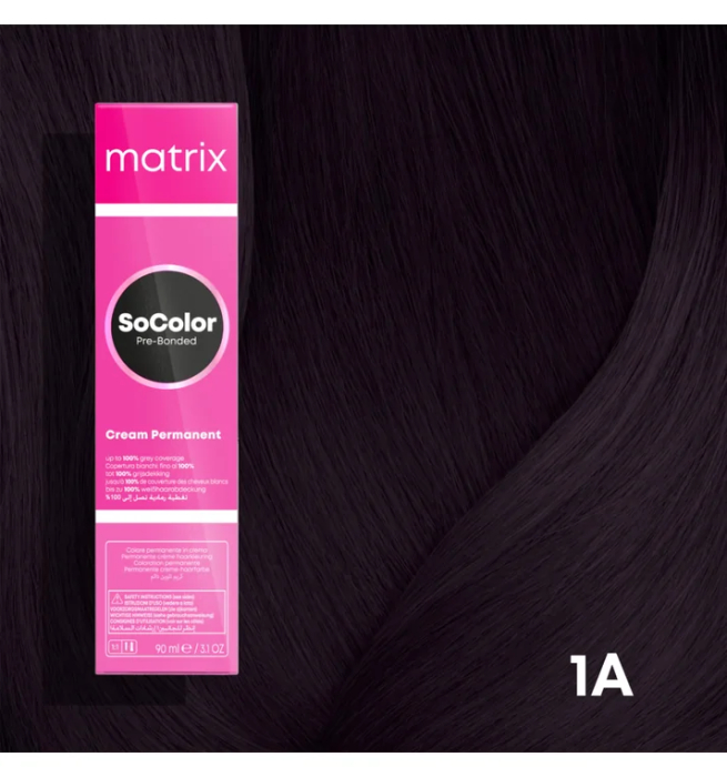 Vopsea Matrix Socolor Beauty 1A Negru Albastrui Cenusiu 90 ml [2]
