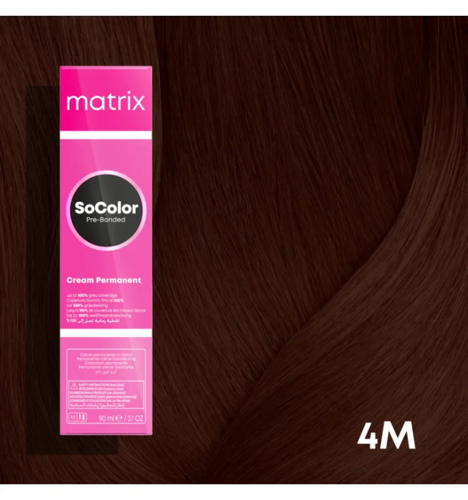 Vopsea Matrix Socolor Beauty 4M Saten Mediu Mocha 90 ml [2]