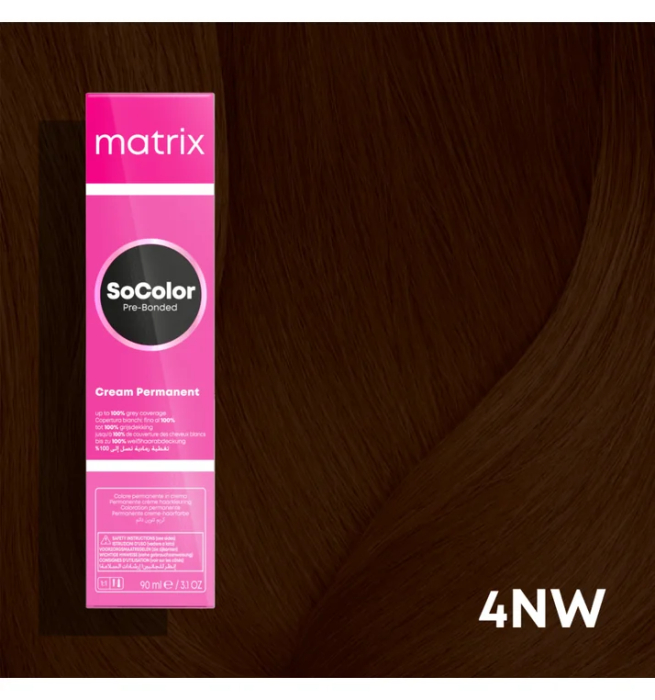 Vopsea Matrix Socolor Beauty 4NW Saten Mediu Natural Cald 90 ml [2]
