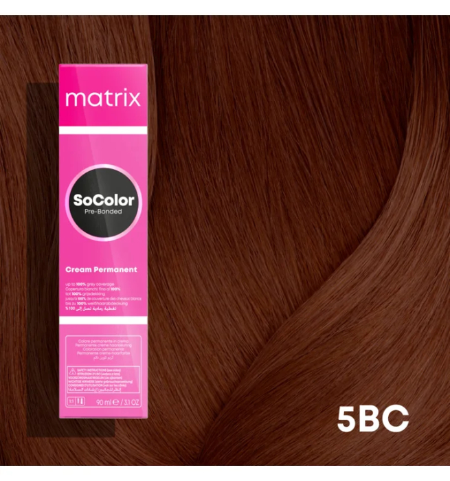 Vopsea Matrix Socolor Beauty 5BC Saten Deschis Maro Aramiu 90 ml [2]