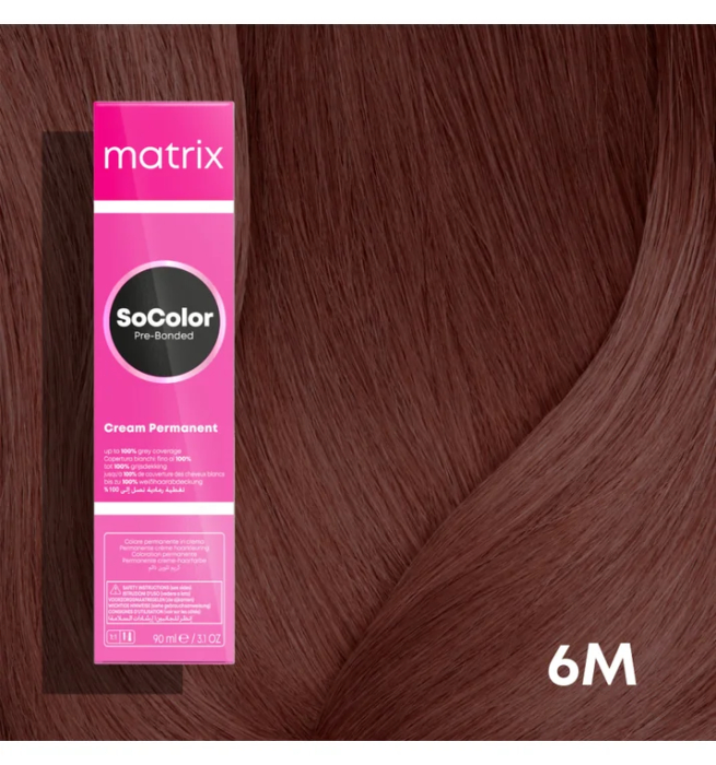 Vopsea Matrix Socolor Beauty 6M Blond Inchis Moca 90 ml [2]