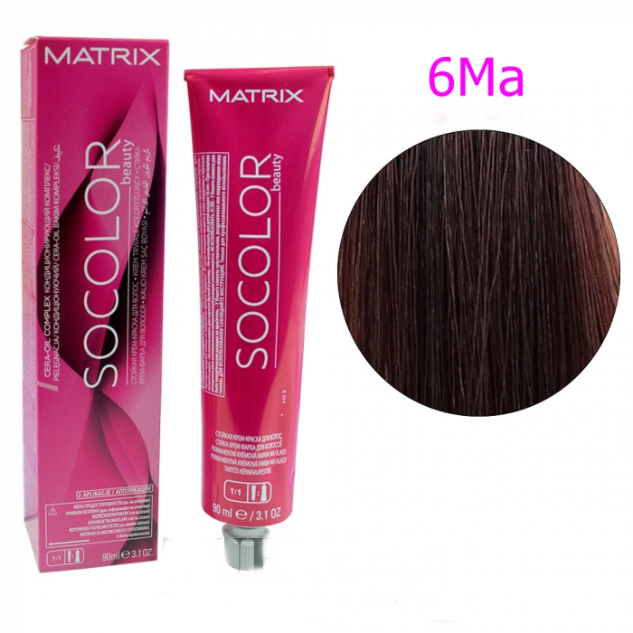 Vopsea Matrix Socolor Beauty 6MA Blond Inchis Moca Cenusiu 90 ml [1]