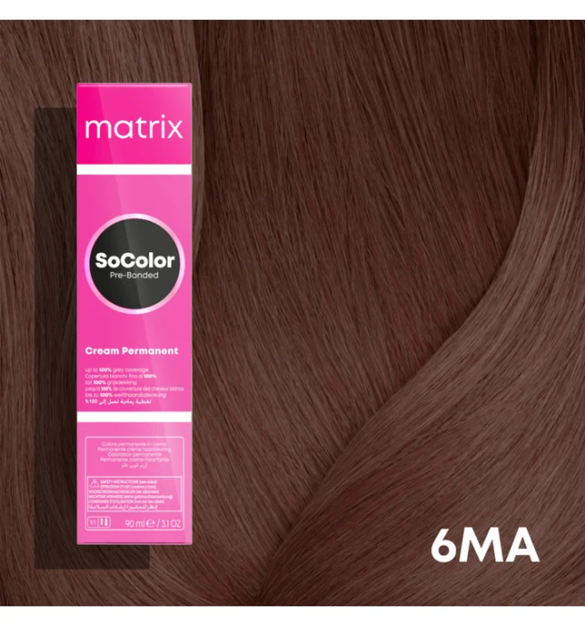 Vopsea Matrix Socolor Beauty 6MA Blond Inchis Moca Cenusiu 90 ml [2]