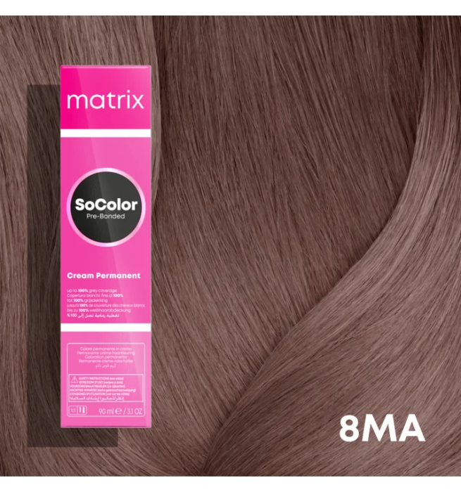 Vopsea Matrix Socolor Beauty 8MA Blond Deschis Moca Cenusiu 90 ml [2]