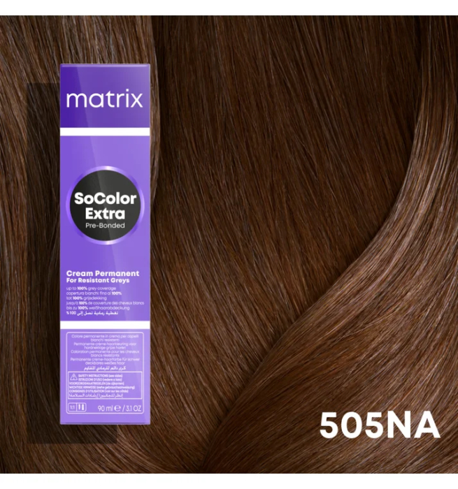 Vopsea Matrix Socolor Beauty Extra Coverage 505NA Saten Deschis Natural Cenusiu 90 ml [2]