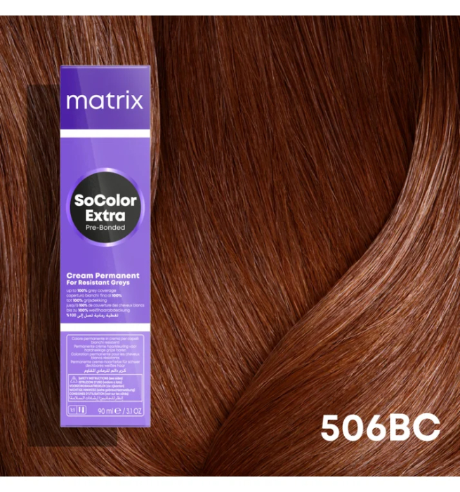 Vopsea Matrix Socolor Beauty Extra Coverage 506BC Blond Inchis Maro Cupru 90 ml [2]