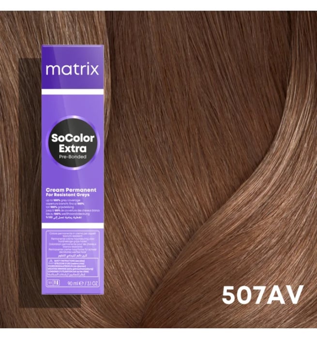 Vopsea Matrix Socolor Beauty Extra Coverage 507AV Blond Mediu Cenusiu Violet 90 ml [2]