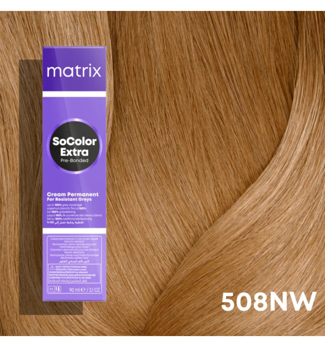 Vopsea Matrix Socolor Beauty Extra Coverage 508NW Blond Deschis Natural Cald 90 ml [2]