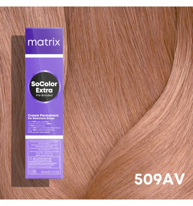 Vopsea Matrix Socolor Beauty Extra Coverage 509AV Blond Deschis Cenusiu Violet 90 ml [2]