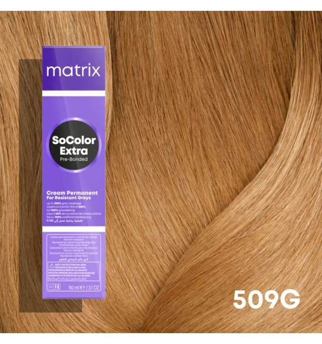 Vopsea Matrix Socolor Beauty Extra Coverage 509G Blond Foarte Deschis Auriu 90 ml [2]