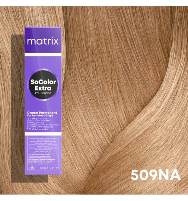 Vopsea Matrix Socolor Beauty Extra Coverage 509NA Blond Foarte Deschis Natural Cenusiu 90 ml [2]