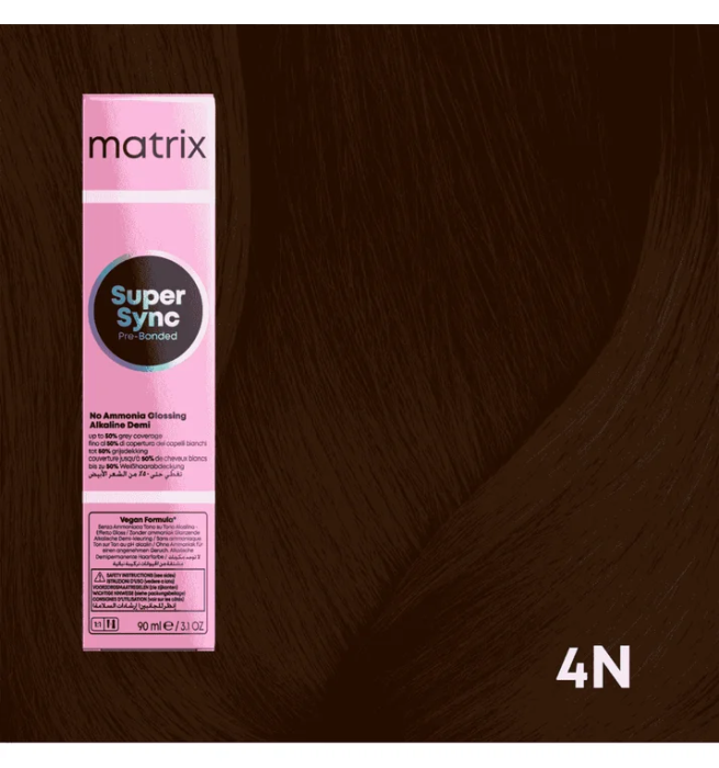 Vopsea Matrix Super Sync 4N Castaniu Natural 90ml [2]