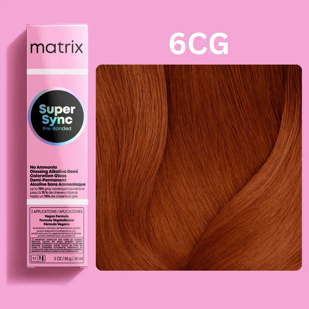 Vopsea Matrix Super Sync 6CG Blond Inchis Cupru Auriu 90ml [2]