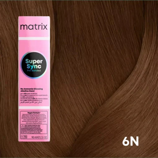 Vopsea Matrix Super Sync 6N Blond Inchis Natural 90 ml [2]