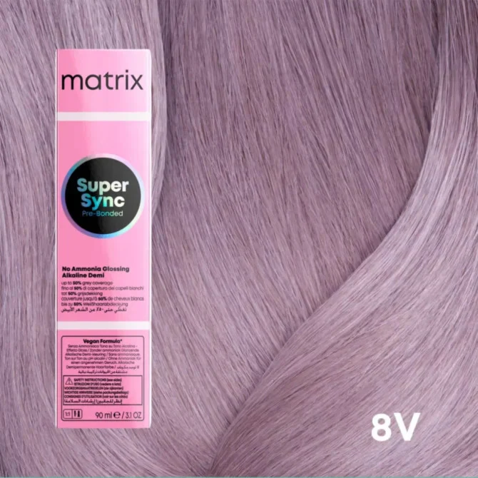 Vopsea Matrix Super Sync 8V Blond Deschis Violet 90 ml [2]
