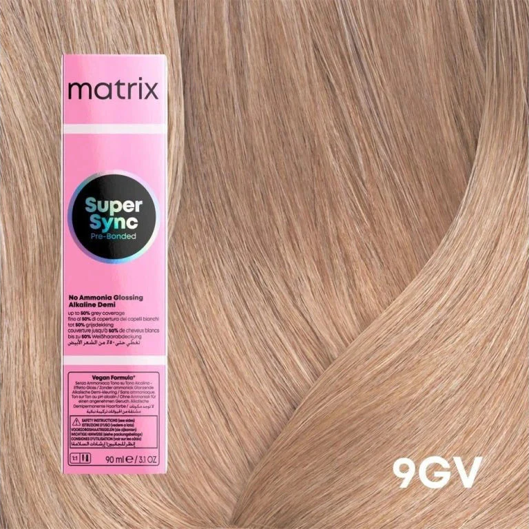 Vopsea Matrix Super Sync 9GV Blond Foarte Deschis Auriu Violet 90ml [2]