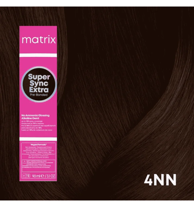 Vopsea Matrix Super Sync Extra 4NN Saten Mediu Extra Natural 90ml [2]