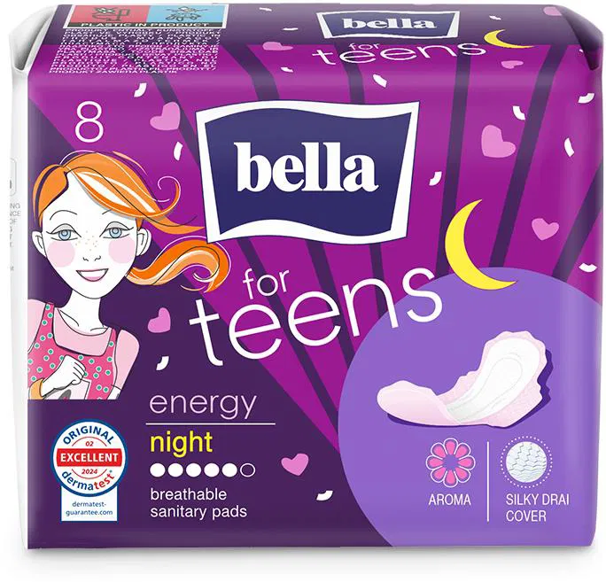 Igiena Feminina - Absorbante Bella For Teens Energy Night 8buc