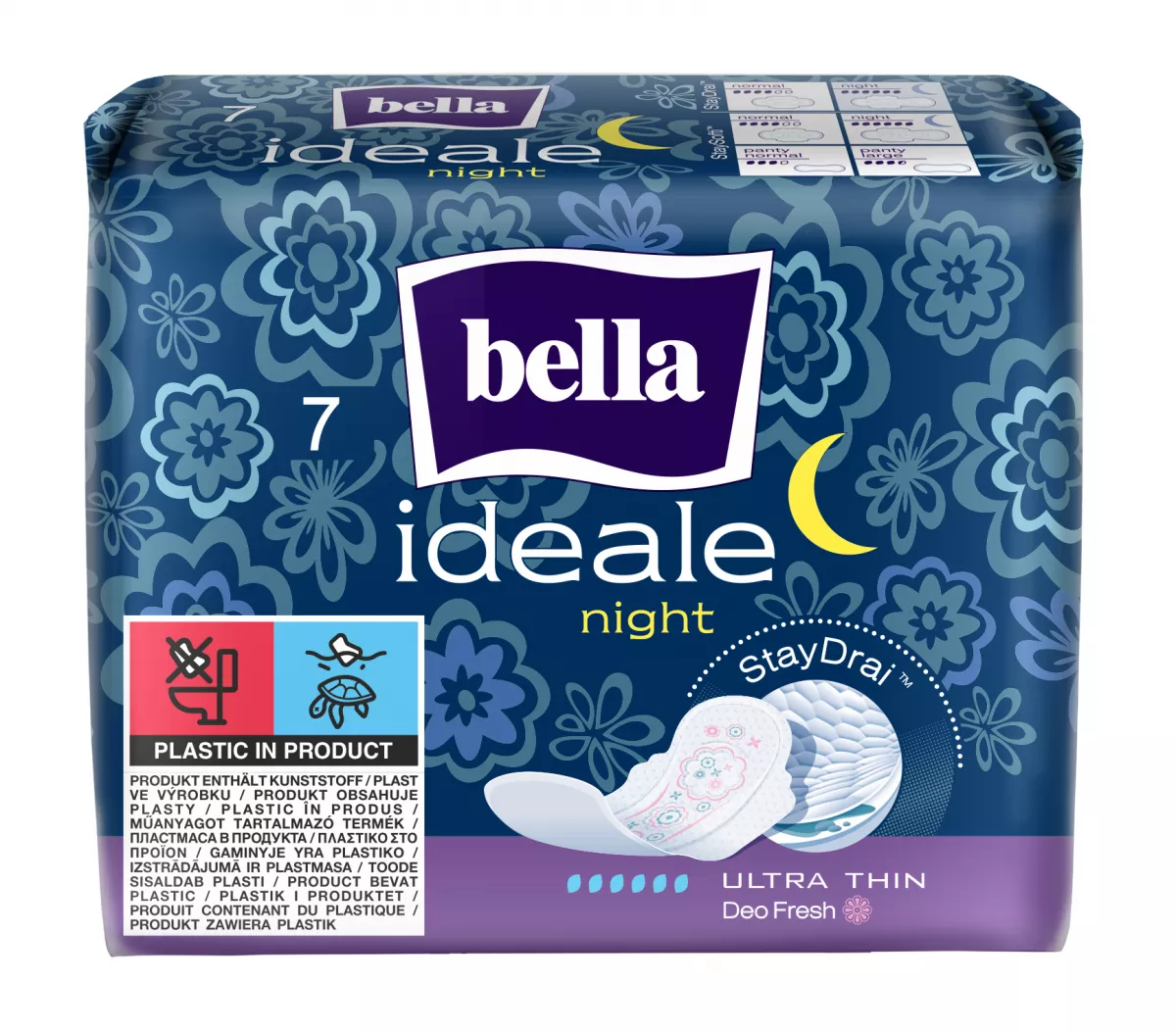 Igiena Feminina - Absorbante Bella Ideale Stay Drai Night 7 buc