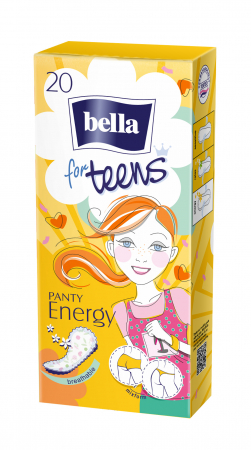 Absorbante zilnice - Absorbante Bella Zilnice Subtiri For Teens Panty Energy 20 buc.