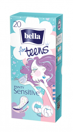 Absorbante zilnice - Absorbante Bella Zilnice Subtiri For Teens Panty Sensitive 20 buc.