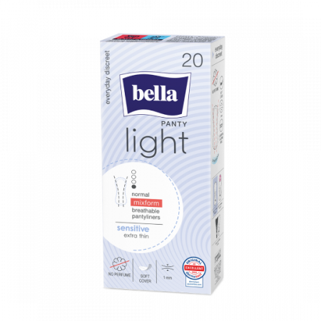 Absorbante zilnice - Absorbante Bella Zilnice Subtiri Panty Light Sensitive Extra Thin 20 buc