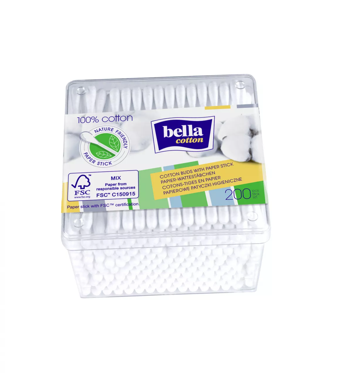 Betisoare de Urechi - Bete de urechi Bella Igienice Cutie Patrata 200 buc.