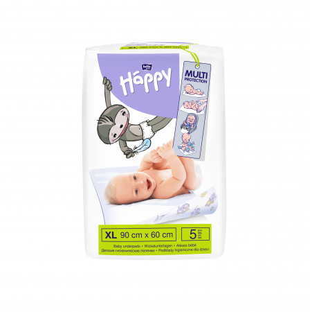Cearceaf aleze copii - Cearceaf Absorbant Happy 90x60 cm 5 buc.