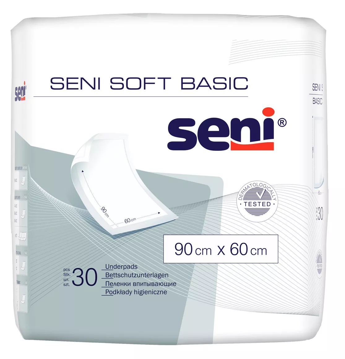 Cearceaf aleze adulti - Cearceaf Absorbant Seni Soft Basic 90x60 cm 30 buc.